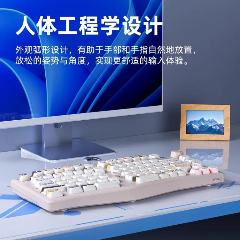 کیبورد مکانیکی آلیس LEOBOG A75 با قابلیت تعویض گرم، RGB، سفارشی‌سازی شده برای بازی و کارهای اداری و تبلت، ساختار TOP