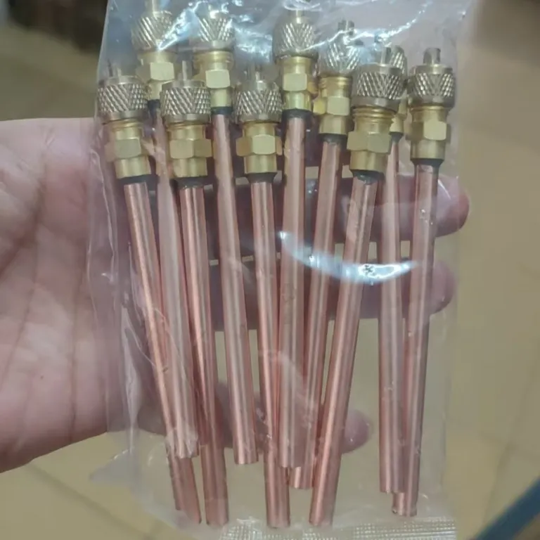 شیر سوزنی شارژ مبرد کولر گازی و یخچال با اتصال مسی