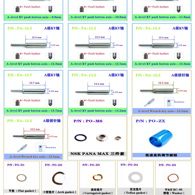 SR144TLZN بلبرینگ پرسرعت هندپیس دندانپزشکی 8 گلوله سرامیکی 55 بلبرینگ بی‌صدا ده هزار دور سازگار با هندپیس NSK