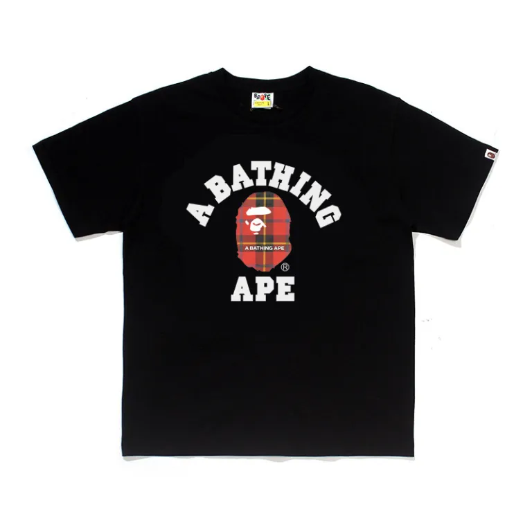 تی‌شرت BAPE تابستانی طرح سر میمون استتاری مردانه و زنانه استایل ژاپنی موجودی عمده