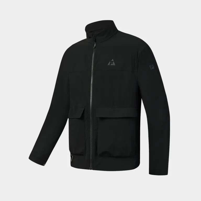 کاپشن ورزشی فضای باز FILA مردانه، ساده و راحتی، یقه‌ایستاده با کشسانی متوسط، مناسب استفاده روزمره