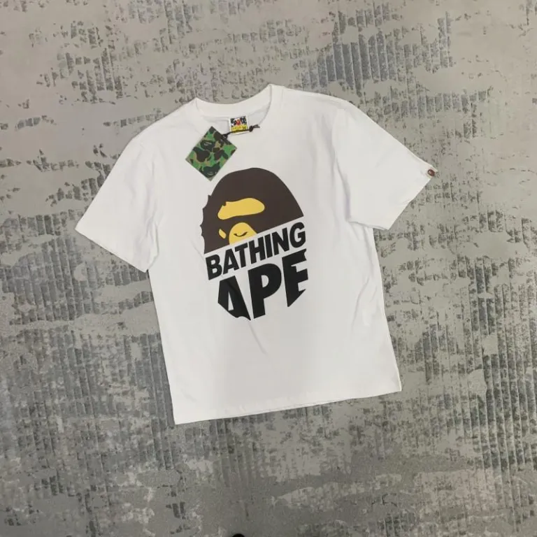 تی‌شرت BAPE تابستانی طرح سر میمون استتاری مردانه و زنانه استایل ژاپنی موجودی عمده