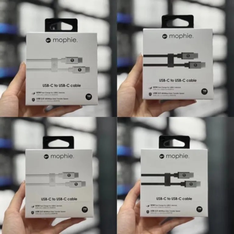 کابل دیتا mophie مورفی 1 متر 60W شارژ سریع دو سر C مناسب برای اپل 17/16/15 سری 100w