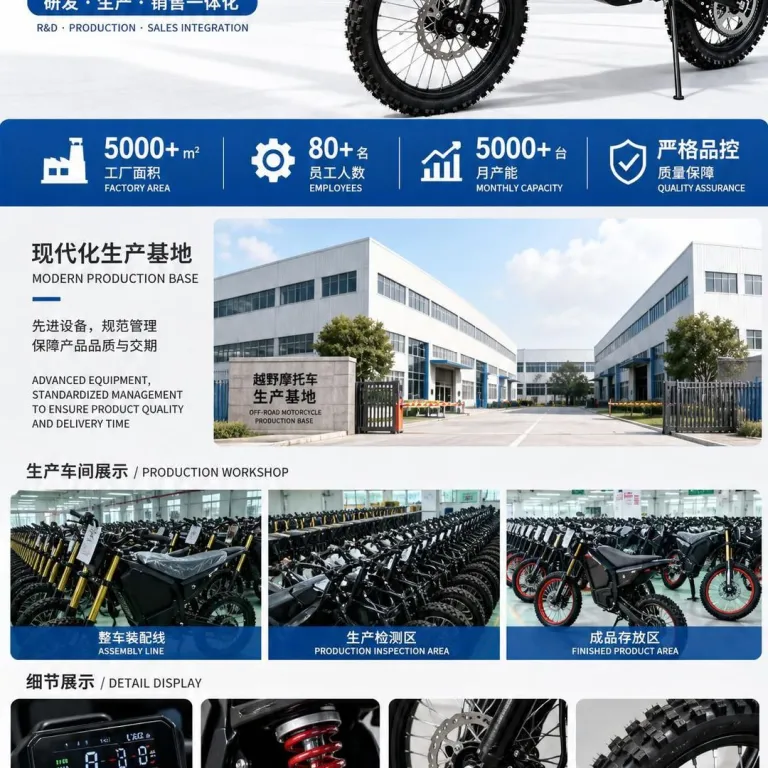 72V موتورسیکلت برقی آفرود لیتیومی بزرگسال