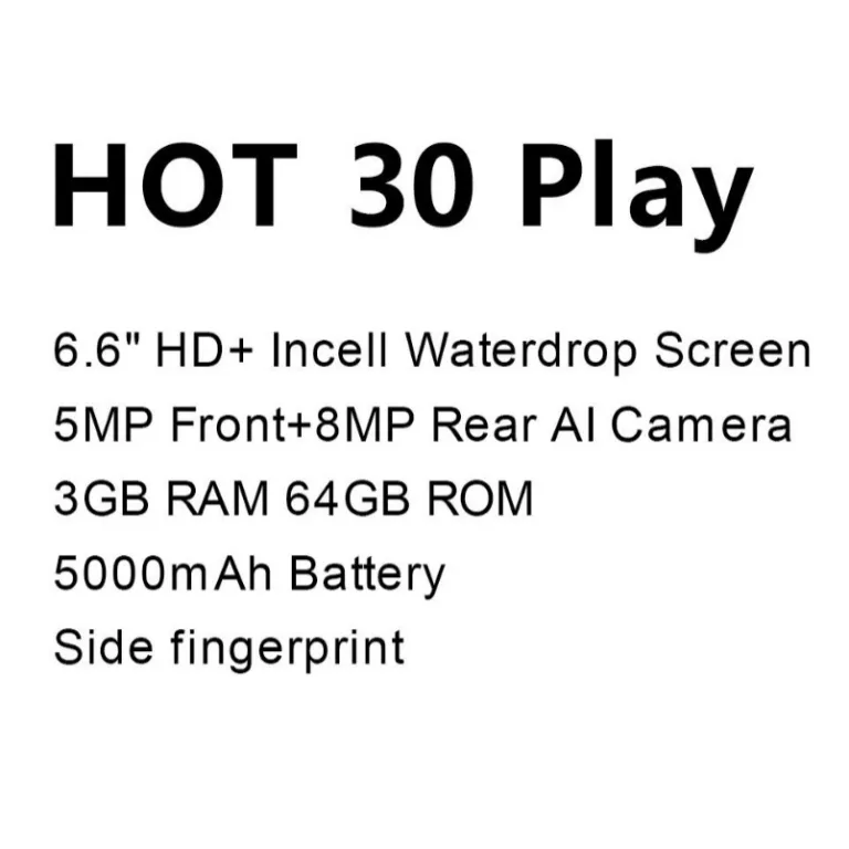 مدل جدید گوشی هوشمند بین‌المللی HOT30play+ گوشی هوشمند اندروید M-HORSE عمده از تولیدکننده