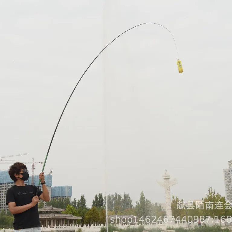 چوب ماهیگیری فایبرگلاس دستی کوتاه ارزان قیمت 37 مناسب ماهی کپور چوب مبتدی با لوگو