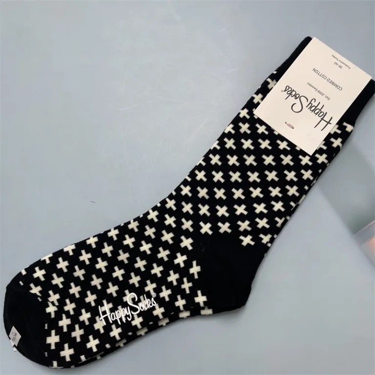 جوراب زنانه رنگارنگ HappySocks طرح کارتونی بامزه مدل اینستاگرامی نیمه‌ساقه بیرونی خیابانی