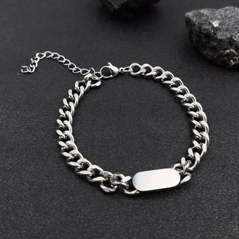 گردنبند و دستبند استیل ضدزنگ طرح مکعب هندسی هیپ‌هاپ مردانه و زنانه، سبک مینیمال، دست‌ساز، مناسب عمده‌فروشی