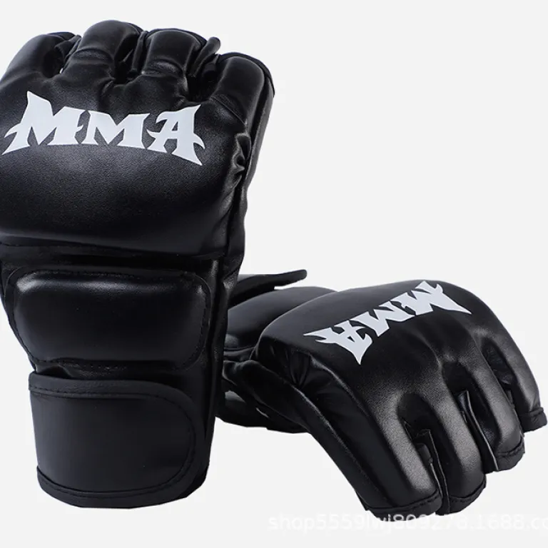 دستکش بوکس MMA مردانه نیم‌انگشت بزرگسال حرفه‌ای ساندا مبارزه تمرین کیسه بوکس دستکش UFC زنانه بدنسازی