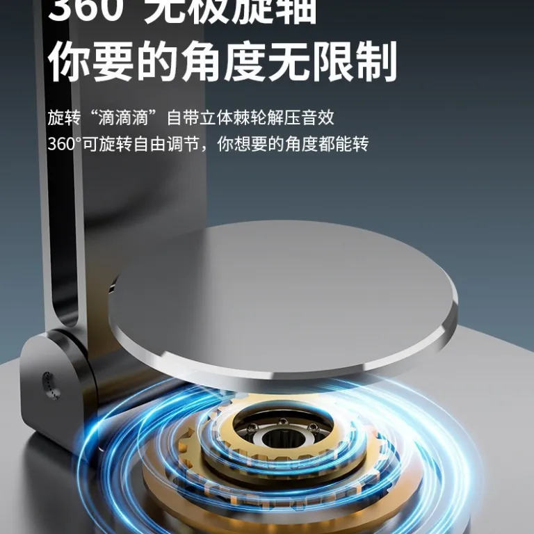 پایه نگهدارنده فلزی گوشی موبایل مخصوص پخش زنده مدل دویین 360 با قابلیت چرخش درجه‌ای، تاشو و مناسب برای گوشی و تبلت رومیزی