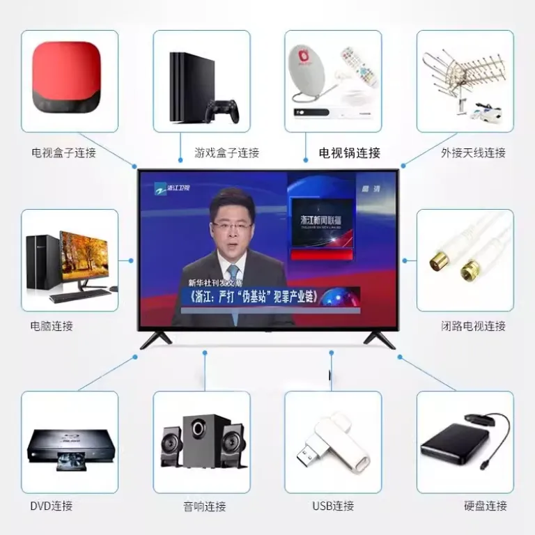 تلویزیون ال‌سی‌دی 1921222432 اینچی هوشمند با شبکه وای‌فای و کیفیت بالا 4K تلویزیون کوچک مناسب سالمندان و مصارف خانگی