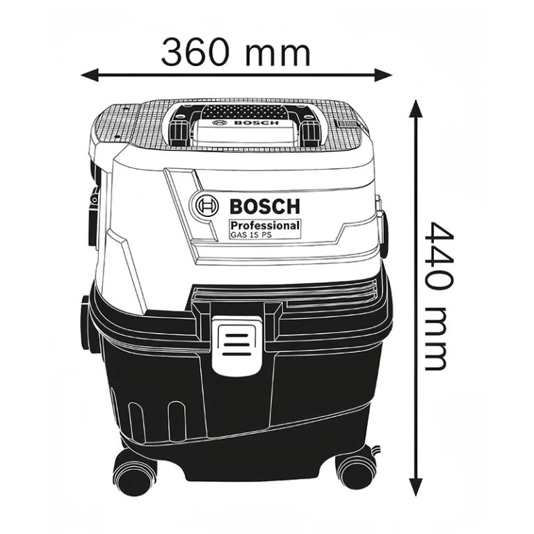 جاروبرقی خودرویی بوش BOSCH GAS15/15PS چندمنظوره برقی دستی اصل، مناسب استفاده خشک و مرطوب