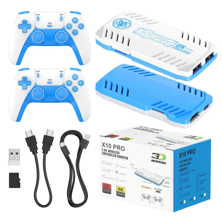 کنسول بازی تلویزیونی خانگی جدید X10 باکس بازی PSP با کیفیت بالا اجرای بازی God of War 3D دسته بی‌سیم