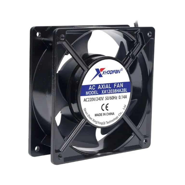 عرضه مستقیم کارخانه فن خنک‌کننده 12038 110V220V380V بلبرینگ دوبل کم‌صدا مخصوص کیس یخچال و دستگاه جوش