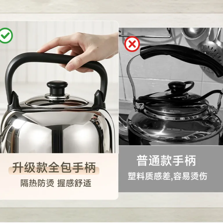 کتری برقی استیل ضدخش جدید 304 با دسته عایق حرارت، محافظ جوش خشک و قطع خودکار