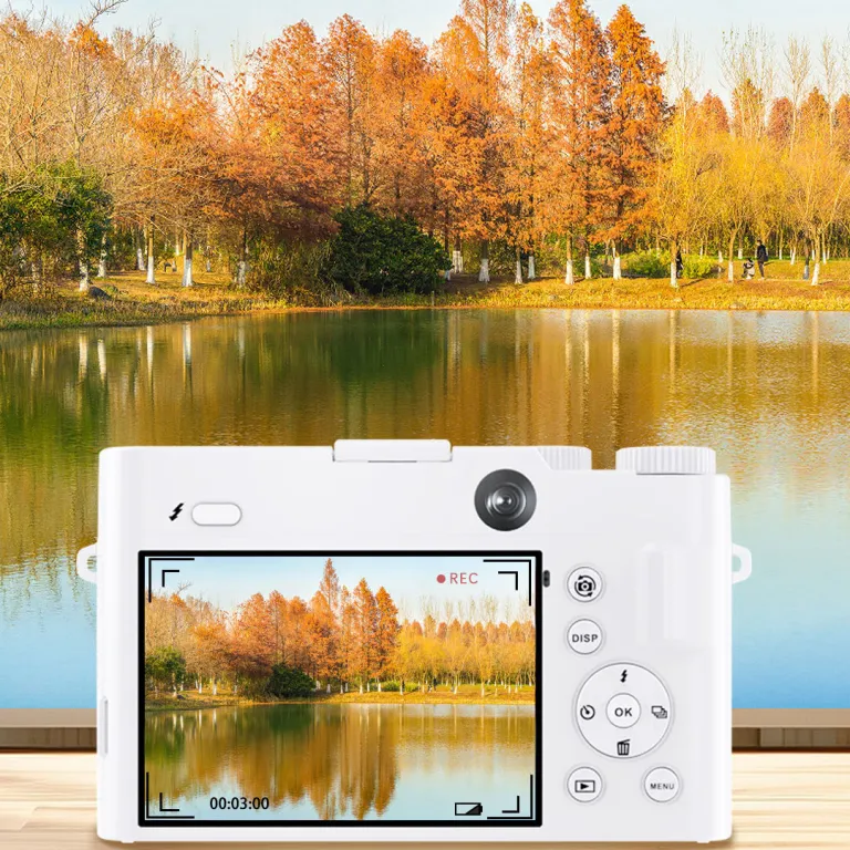 دوربین دیجیتال سونگدیان DC218 با کیفیت بالا، دوربین بدون آینه دو لنز سلفی زیبایی مخصوص دانش‌آموزان و ولاگ