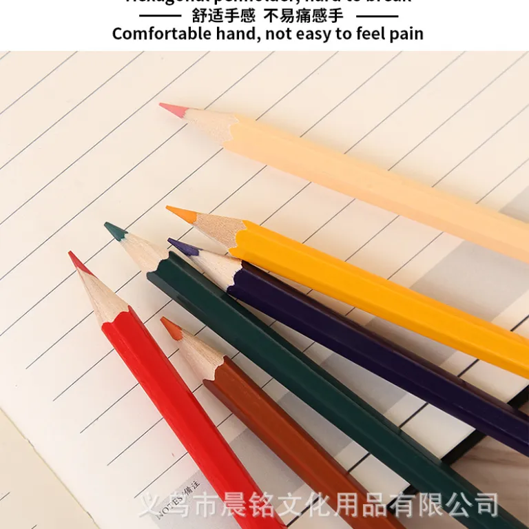 مداد رنگی 6/12 رنگ 24 جعبه‌ای برای کودکان و دانش‌آموزان، ابزار نقاشی با مداد چوبی
