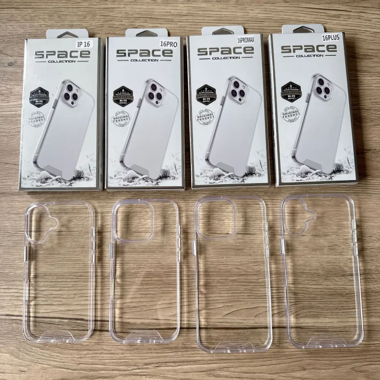 قاب فضایی شفاف اکریلیک با لبه نرم TPU ضد ضربه پرفروش مناسب Iphone17PROMAX/17