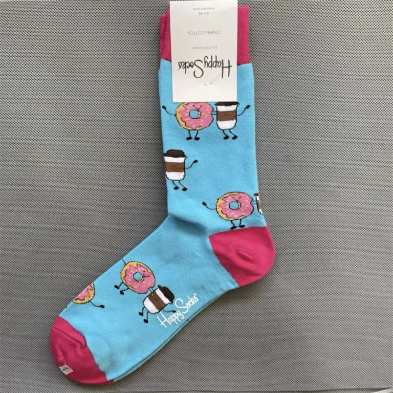 جوراب رنگی HappySocks مردانه طرح کارتونی فانتزی اینستاگرامی ساق‌متوسط بیرونی خیابانی