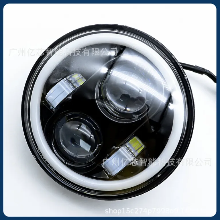 چراغ جلو LED گرد 4 مهره‌ای 60W برای جیپ رانگلر 5.75 اینچی آفرود و موتورسیکلت
