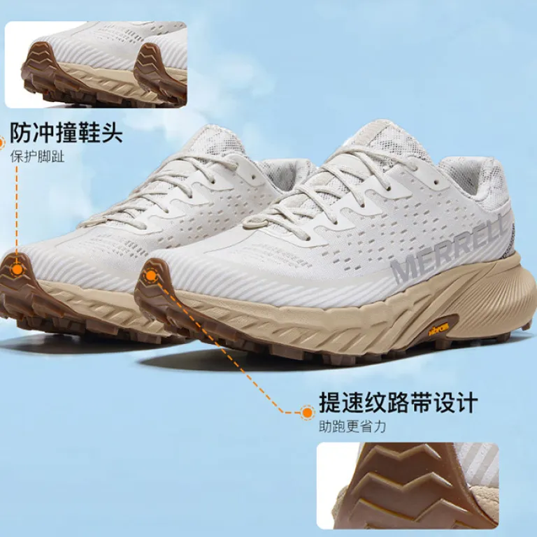 کفش دویدن حرفه‌ای خارج از جاده MERRELL AP5 زنانه و مردانه، ضدلغزش، مقاوم در برابر سایش، چسبنده، ضربه‌گیر، سبک، کفش ورزشی فضای باز با تهویه هوا