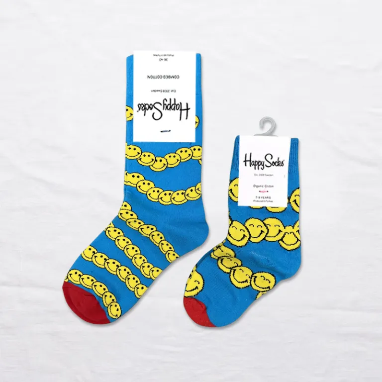 جوراب بچگانه HappySocks طرح کارتونی ساق متوسط مدل هایپی مناسب دختر و پسر برای استفاده بیرون از منزل طرح بامزه عمده و خانوادگی