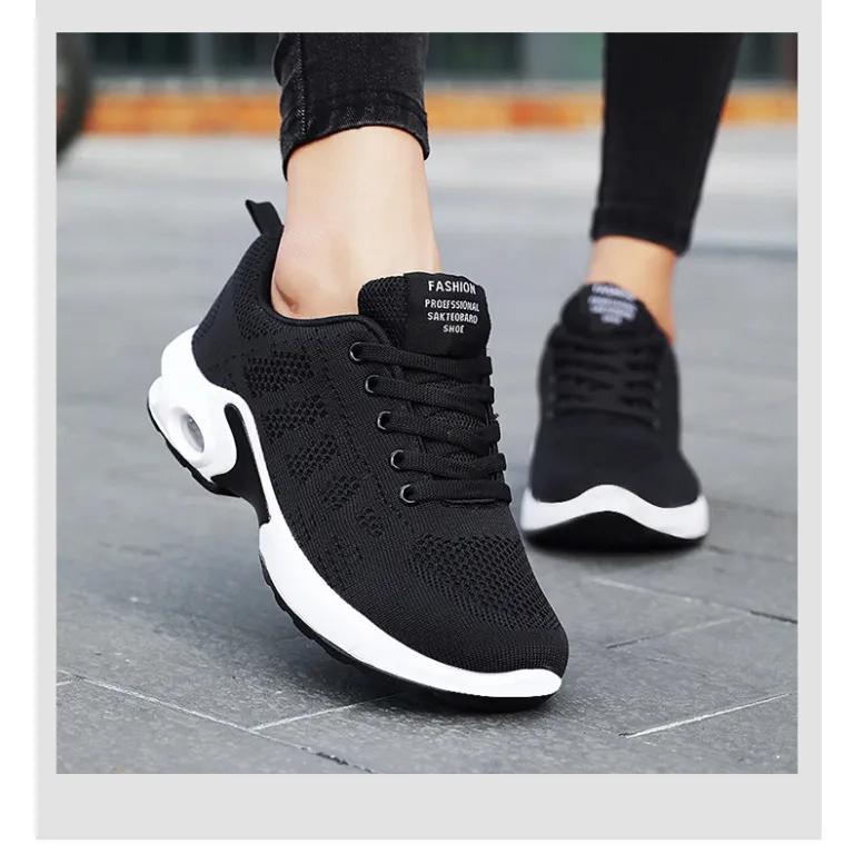 کفش ورزشی زنانه بهاره کراسبوردر سایز بزرگ زیره نرم کفش دویدن کفش هوا shoes کفش توری راحتی