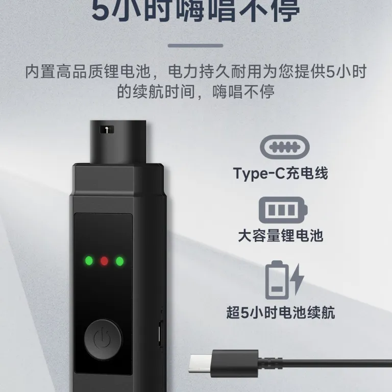 فرستنده و گیرنده صوتی بی‌سیم UHF تبدیل میکروفون سیمی به بی‌سیم با تغذیه فانتوم 48V