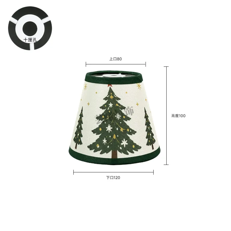 آباژور پارچه‌ای طرح کریسمس مناسب اقامتگاه، هتل، چراغ کنار تخت و دیوارکوب، تزئینات جشن کریسمس و چراغ رومیزی