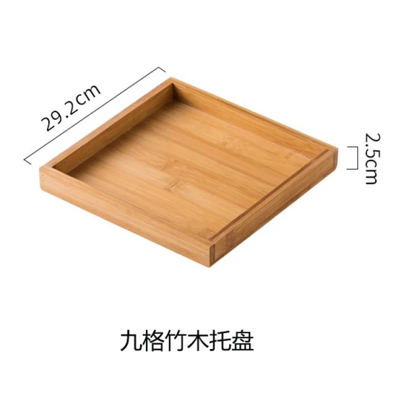 ست ظروف سرامیکی چندخانه سبک نوردیک با سینی چوبی برای سرو تنقلات، میوه و سس