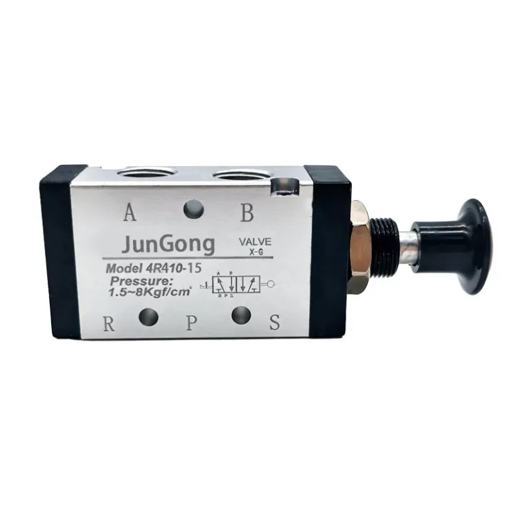 شیر دستی پنوماتیک دو وضعیتی پنج راهه 4R210-08 شیر کشویی دستی 4H210-08 شیر کنترل جهت دستی سیلندر