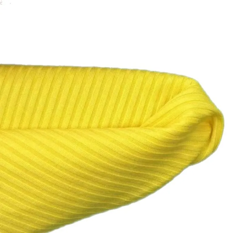 پارچه کشباف آجدار پلیاستر-اسپندکس 4*3 آماده 210g پارچه آجدار با کشسانی بالا برای تاپ، زیرپوش و تیشرت