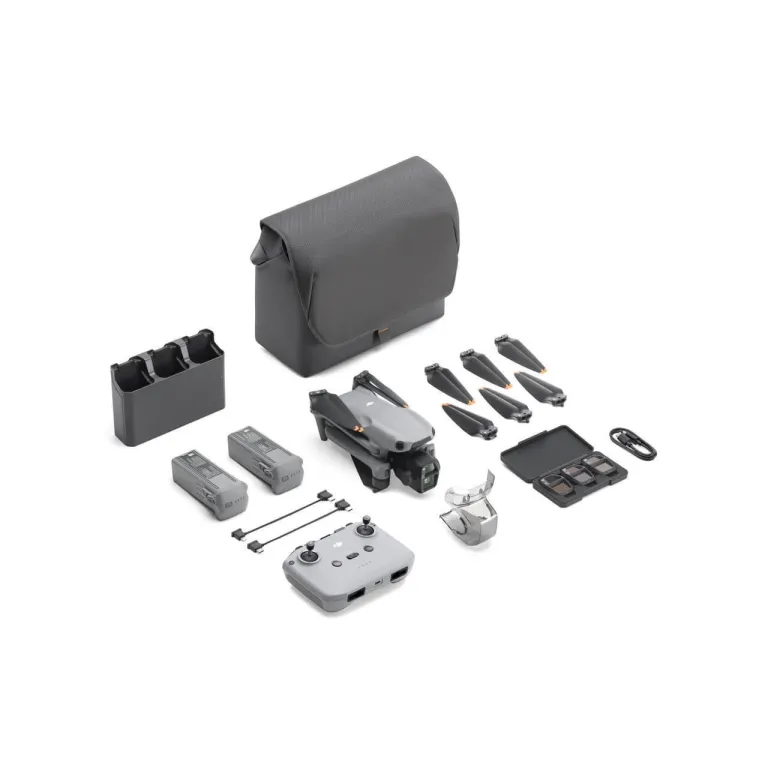 پهپاد دوربین دوگانه پرچمدار DJI DJIAir3S مناسب برای عکاسی هوایی حرفه‌ای با کیفیت بالا، مناسب سفر، با اجتناب فعال از موانع و قابلیت تعقیب