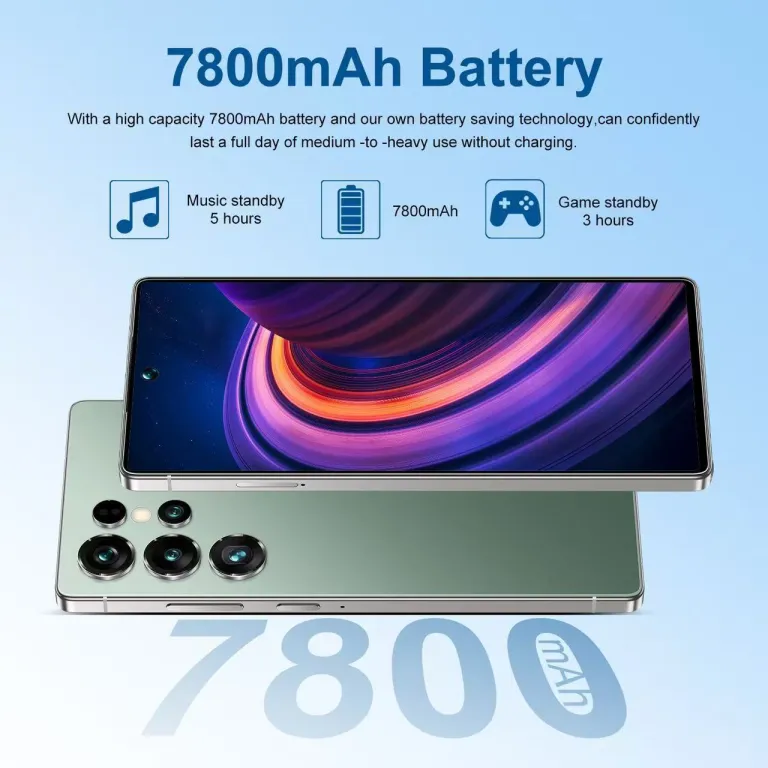 S26 ultra گوشی موبایل کراس‌بردر با صفحه‌نمایش بزرگ حفره‌دار اندروید موجودی آماده صادراتی پرفروش 7.3 اینچ قلم داخلی 4+64g