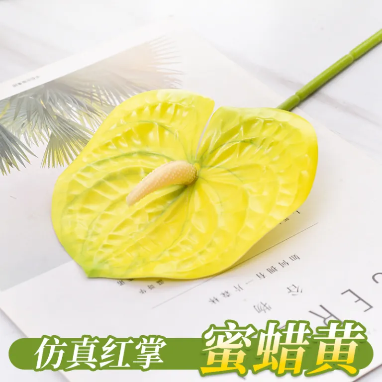 گل آنتوریوم مصنوعی تک شاخه 3D با بافت طبیعی فلامینگو دکور صحنه خانه چیدمان تزئینی شاخه گل مصنوعی دسته گل