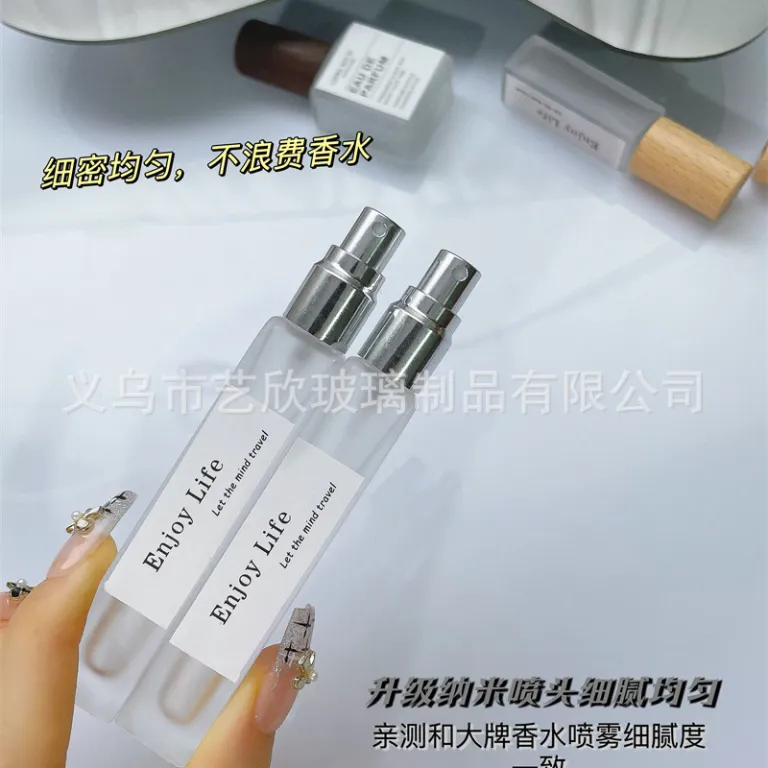 شیشه تقسیم عطر با درب چوبی خالی شیشهای 10ml لوکس مسافرتی قابل حمل 5ml شیشه اسپری نمونه شیشه عطر