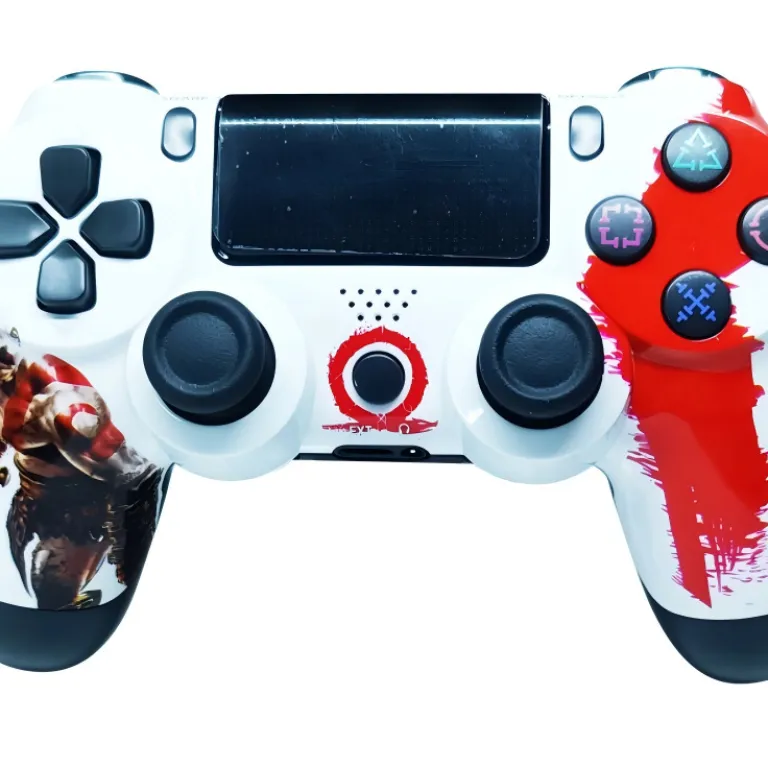 دسته بازی بی‌سیم بلوتوثی ps4 با دو موتور لرزشی، ژیروسکوپ شش‌محوره و لرزش کامل ps4