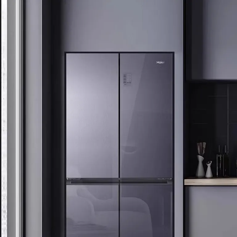 یخچال چهار درب کراس Haier/هاییر BCD-465WGHTDEDS9 کمپرسور اینورتر دوگانه با تصفیه بلک گلد