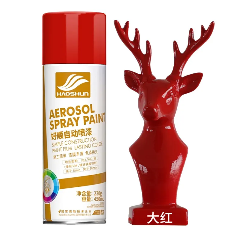 اسپری رنگ 450ml هاوشون ضدزنگ فلز در رنگ‌های مشکی سفید قرمز برای مصارف خانگی و تغییر رنگ خودرو