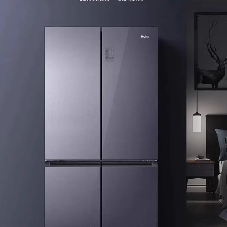 یخچال چهار درب کراس Haier/هاییر BCD-465WGHTDEDS9 کمپرسور اینورتر دوگانه با تصفیه بلک گلد