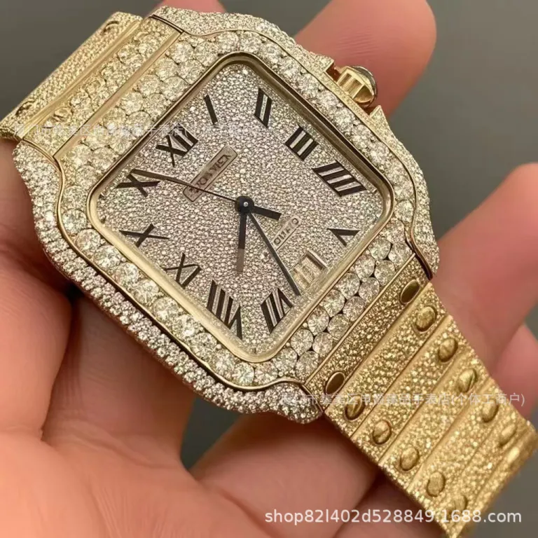 2025 ساعت مردانه باکیفیت تمام الماس AP، پرفروش در Dunhuang و AliExpress، شیک و مد روز، موتور کوارتز، عرضه مستقیم از کارخانه
