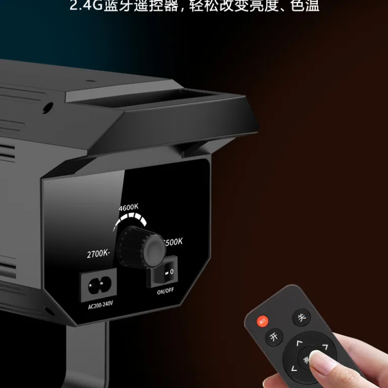 200W چراغ فیلم‌برداری COB پرقدرت برای استودیوهای اینترنتی، مناسب عکاسی از لباس در فضای داخلی، با نور زیبایی و جوان‌سازی پوست و رفلکتور عمیق