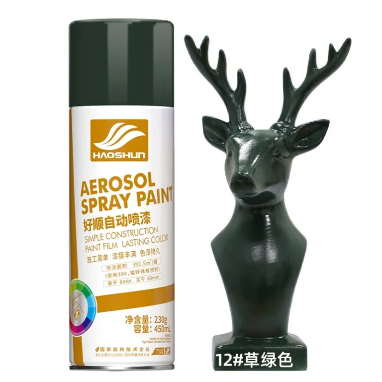 اسپری رنگ 450ml هاوشون ضدزنگ فلز در رنگ‌های مشکی سفید قرمز برای مصارف خانگی و تغییر رنگ خودرو