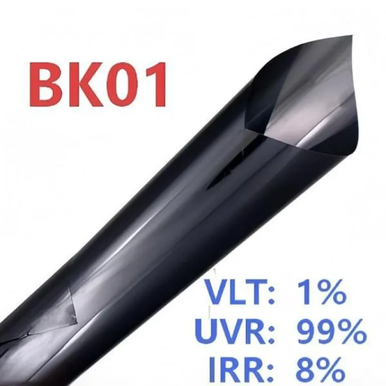 فیلم شیشهای خودرو عایق حرارت و ضد اشعه ماوراء بنفش سری BK مخصوص حریم خصوصی، موجود در انبار