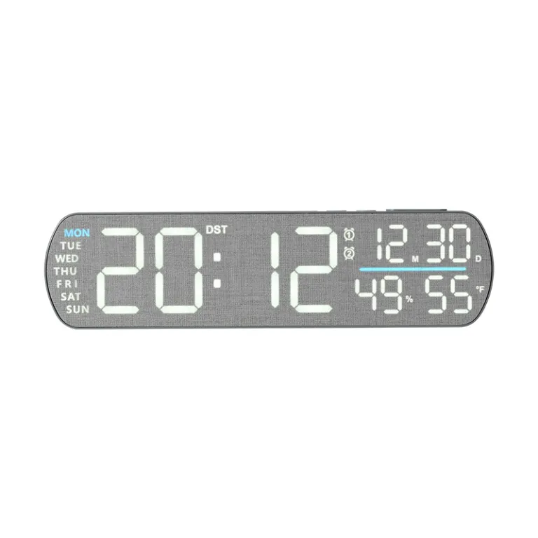ساعت دیجیتال رومیزی با طرح چوب، ساعت زنگدار LED چندکاره برای اتاق نشیمن 6665/6686
