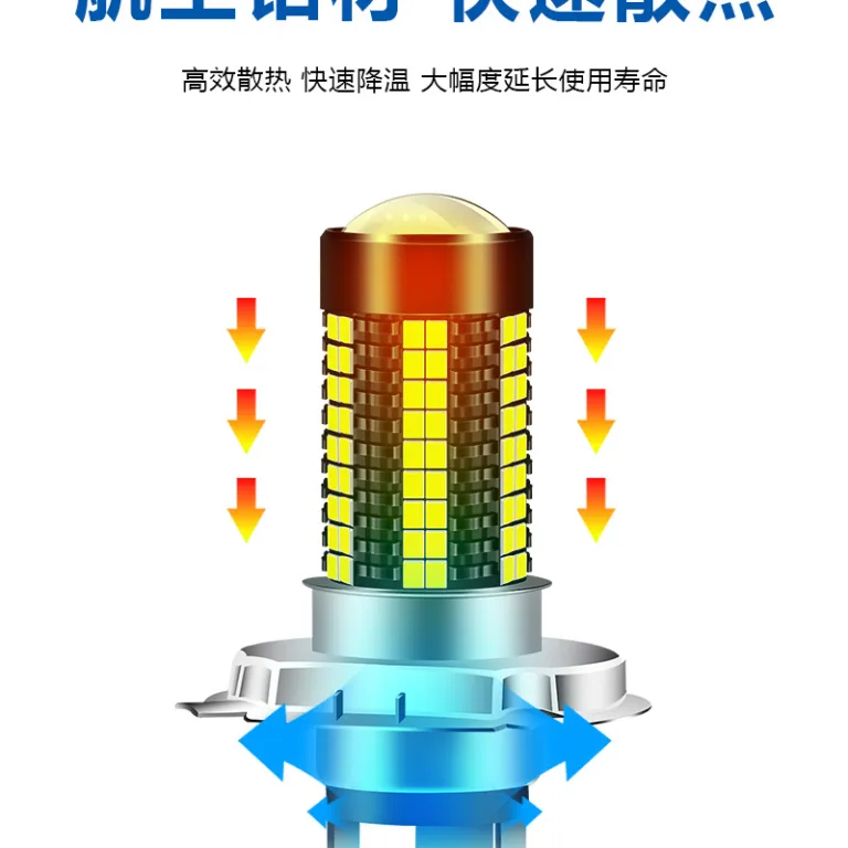 چراغ جلو LED موتورسیکلت TGZ H4P15DH6BA20D126SMD لنزدار با نوار نور فوق‌روشن
