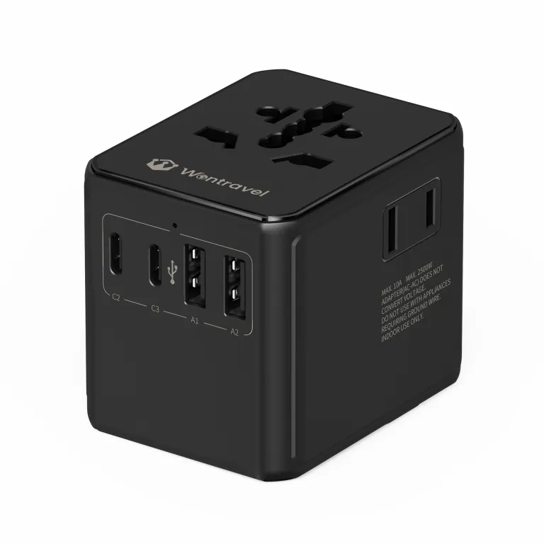 مبدل چندکاره برق کارخانه 25W شارژ سریع 3AC پریز استاندارد اروپا مبدل چندمنظوره تبدیل برق جهانی