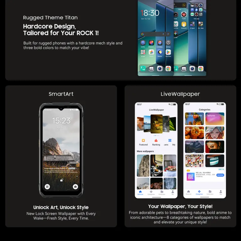 گوشی هوشمند سه‌محافظ سری Blackview ROcK نسل 1 با نمایشگر ثانویه بزرگ، تحویل هنگ کنگ