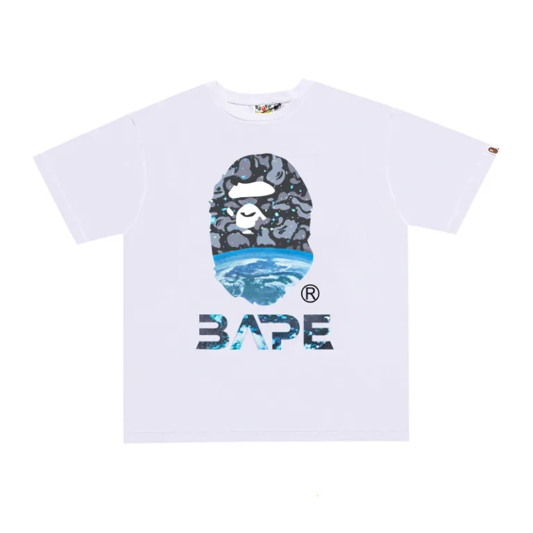 تی‌شرت BAPE تابستانی طرح سر میمون استتاری مردانه و زنانه استایل ژاپنی موجودی عمده