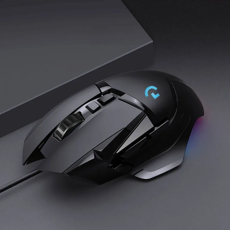 ماوس گیمینگ مکانیکی باسیم G502 با نور RGB و ماکرو مخصوص بازی‌های LOL و PUBG مناسب کافی‌نت